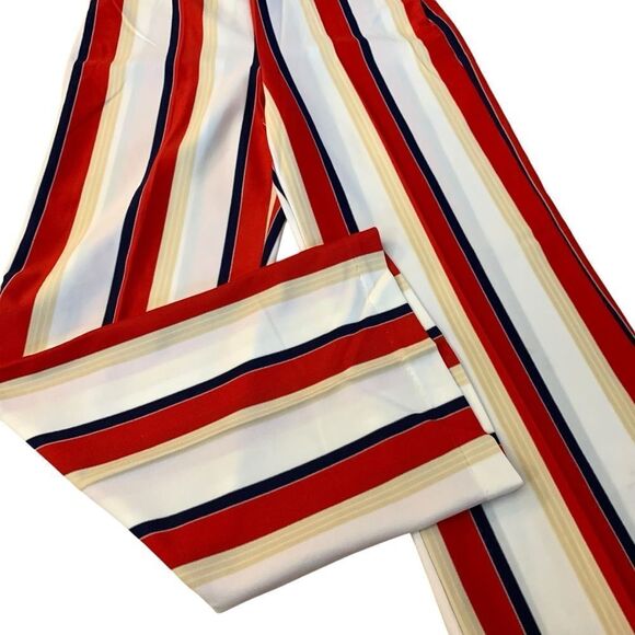 Vintage Hi Waisted Striped Trouser Pants - Picture 5 of 7